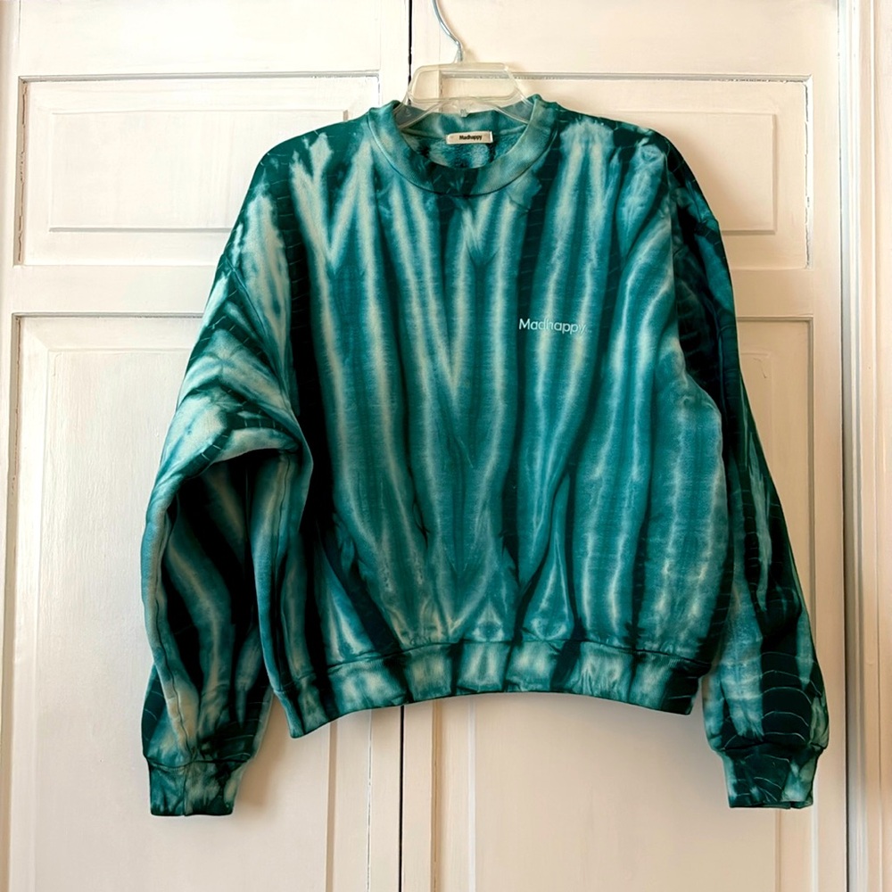 Mad happy tie dye sweatshirt